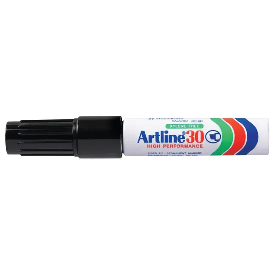 Artline 30 Permanent Markers Black - Pack of 12 - Modern Teaching Aids NZ