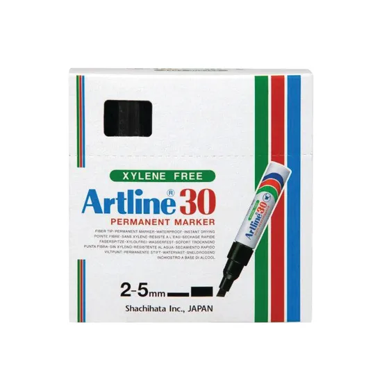 Artline 30 Permanent Markers Black - Pack of 12 - Modern Teaching Aids NZ