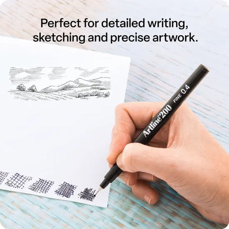 Artline 200 Fineliner 0.4mm Black - Modern Teaching Aids NZ