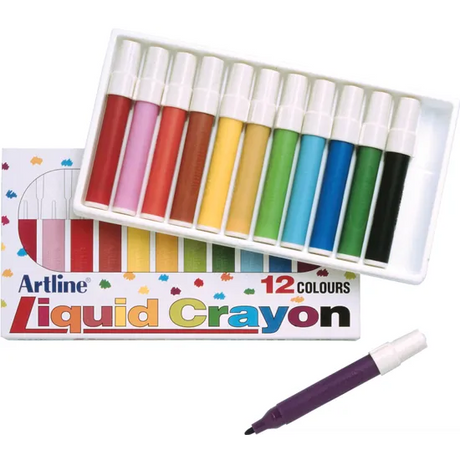 Artline Liquid Crayon Markers - Pack of 12 - Modern Teaching Aids NZ
