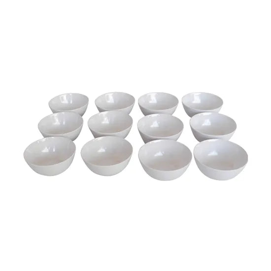Melamine Bowls - White - 11.5 x 6cm - Set of 12 - Modern Teaching Aids NZ
