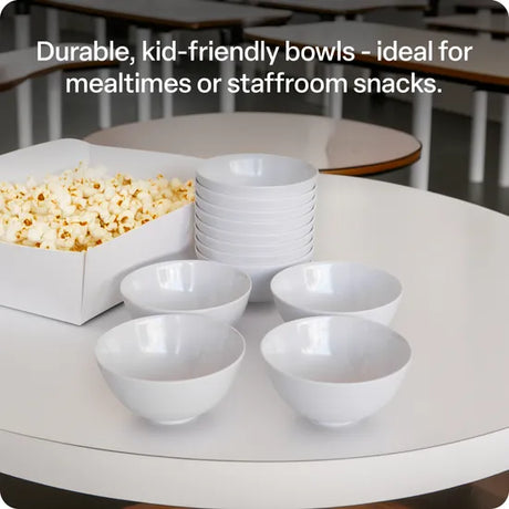 Melamine Bowls - White - 11.5 x 6cm - Set of 12 - Modern Teaching Aids NZ