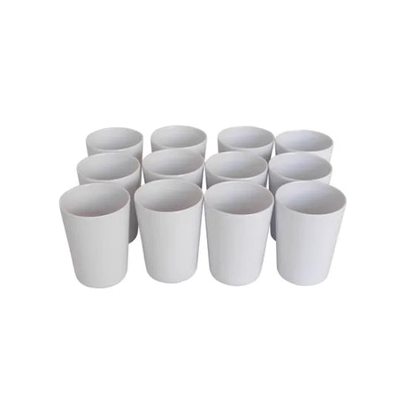 Melamine White Cups - 9cm - Set of 12 - Modern Teaching Aids NZ