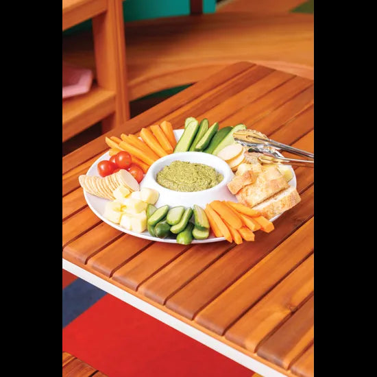 White Melamine Dip Serving Platter - Modern Teaching Aids NZ