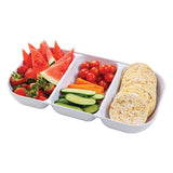 White Melamine 3 Section Platter - Modern Teaching Aids NZ