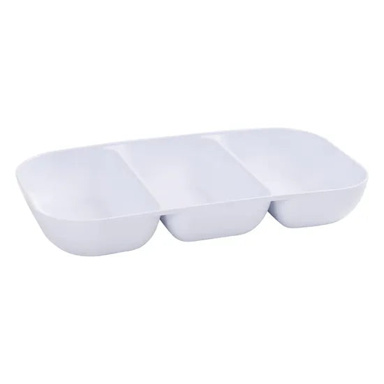White Melamine 3 Section Platter - Modern Teaching Aids NZ