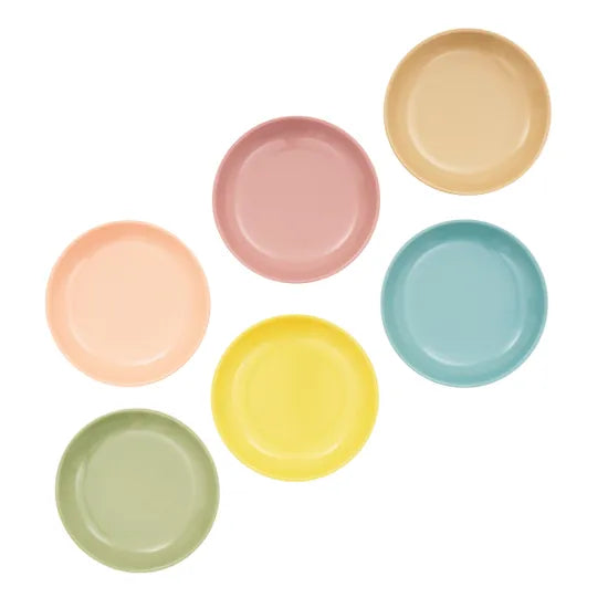 Pastel Melamine Plates - Pack of 6 - Modern Teaching Aids NZ