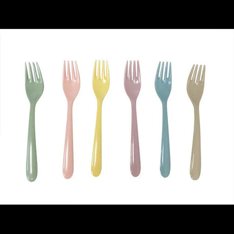 Pastel Melamine Forks 18.3cm - Pack of 6 - Modern Teaching Aids NZ