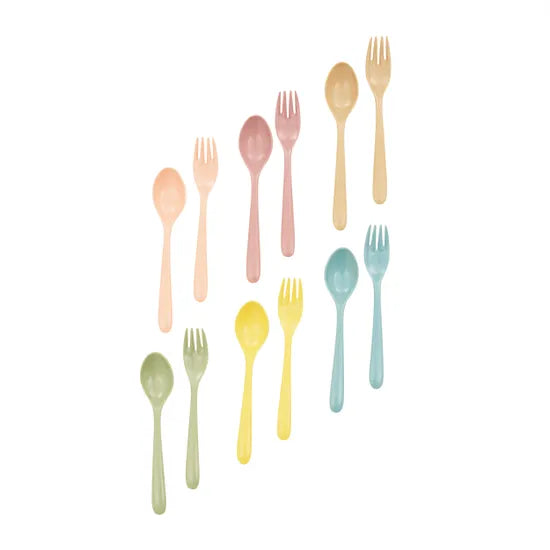 Pastel Melamine Spoons 18.3 cm - Pack of 6 - Modern Teaching Aids NZ
