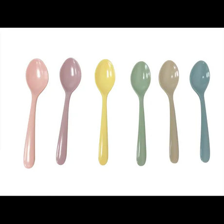Pastel Melamine Spoons 18.3cm - Pack of 6 - Modern Teaching Aids NZ