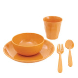 Orange Melamine Dinner Set Allergy - Set of 5 - Modern Teaching Aids NZ