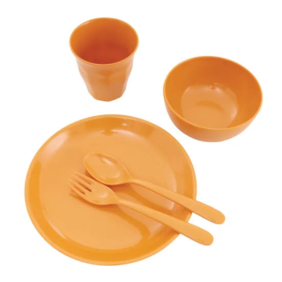 Orange Melamine Dinner Set Allergy - Set of 5 - Modern Teaching Aids NZ