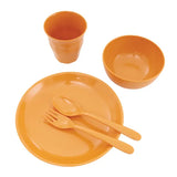 Orange Melamine Dinner Set Allergy - Set of 5 - Modern Teaching Aids NZ