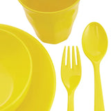 Yellow Melamine Dinner Set Allergy - Set of 5 - Modern Teaching Aids NZ