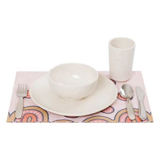 Natural White Speckle Plates - Pack of 12 - Modern Teaching Aids NZ