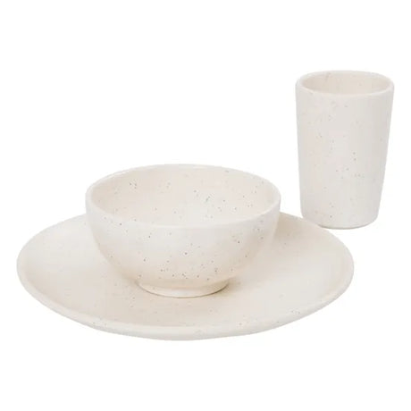 Natural White Speckle Plates - Pack of 12 - Modern Teaching Aids NZ