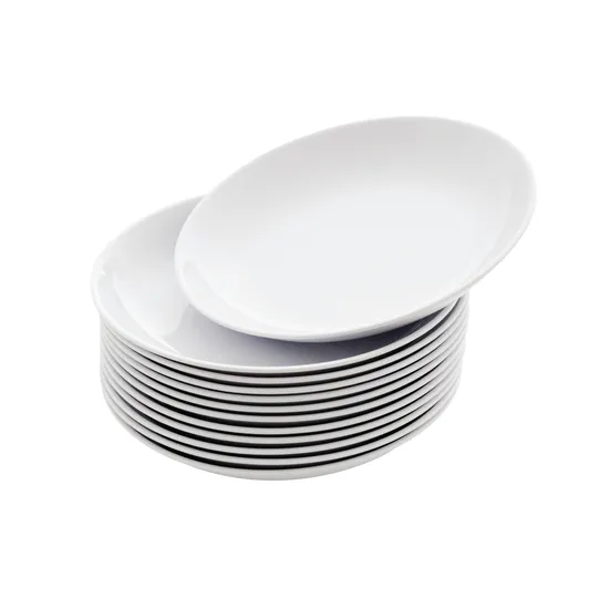 Melamine Plates - White - 25cm - Set of 12 - Modern Teaching Aids NZ