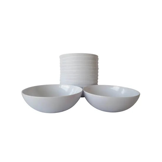 Melamine Bowls - White - 14 x 4.5cm - Set of 12 - Modern Teaching Aids NZ