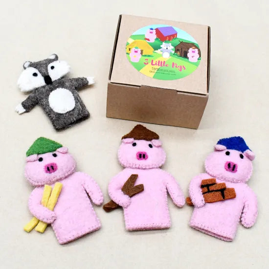 Three Little Pigs Book & Finger Puppets - Modern Teaching Aids NZ