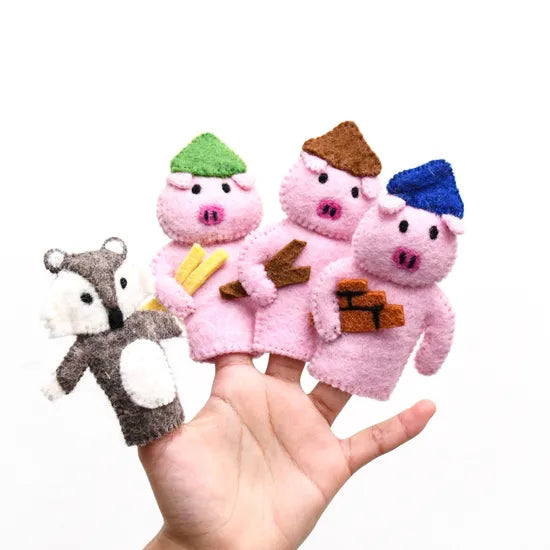 Three Little Pigs Book & Finger Puppets - Modern Teaching Aids NZ
