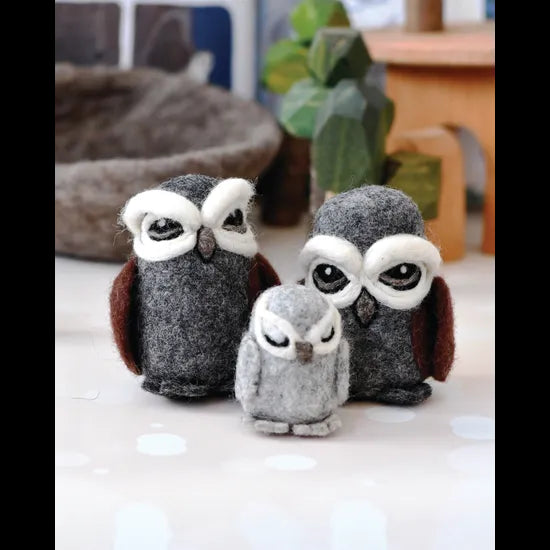 Felt Owl Family Set of 3 - Modern Teaching Aids NZ