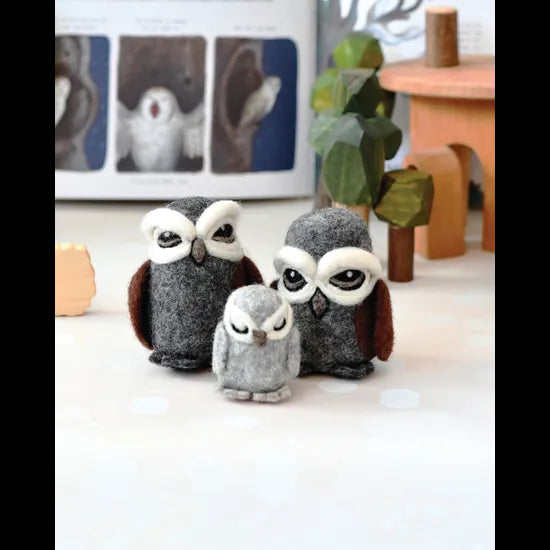 Felt Owl Family Set of 3 - Modern Teaching Aids NZ