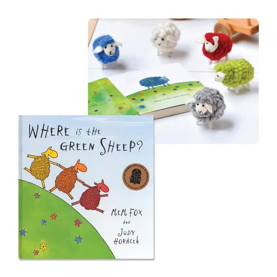 Where is the Green Sheep? Book & Felt Sheep - Modern Teaching Aids NZ