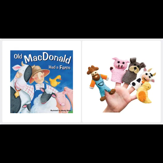 Old MacDonald Had a Farm Book & Finger Puppets - Modern Teaching Aids NZ