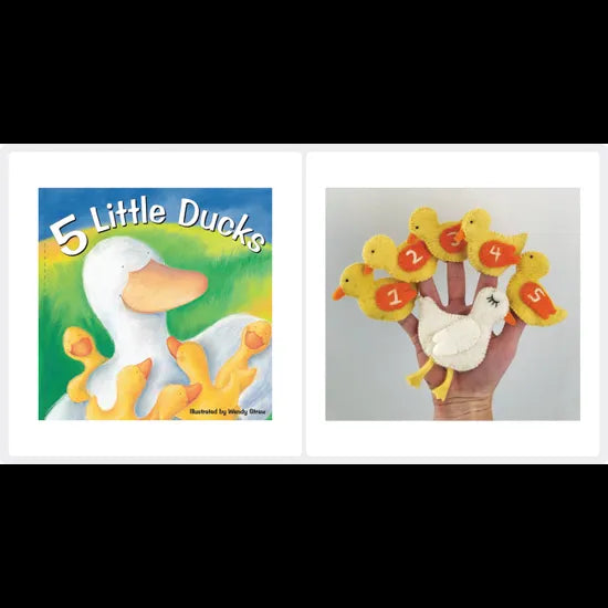 5 Little Ducks Book & Finger Puppets - Modern Teaching Aids NZ