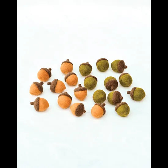 Felt Acorns Set of 20 - Modern Teaching Aids NZ