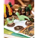 Felt Life Stages of a Dinosaur Brontosaurus