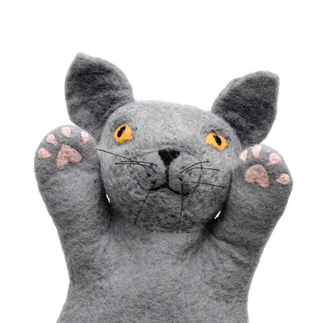 Felt Hand Puppet British Shorthair Grey Cat - Modern Teaching Aids NZ