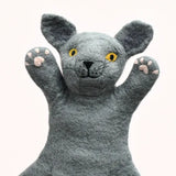 Felt Hand Puppet British Shorthair Grey Cat - Modern Teaching Aids NZ