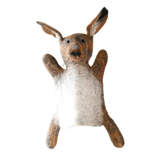 Felt Hand Puppet Brown Hare Rabbit - Modern Teaching Aids NZ