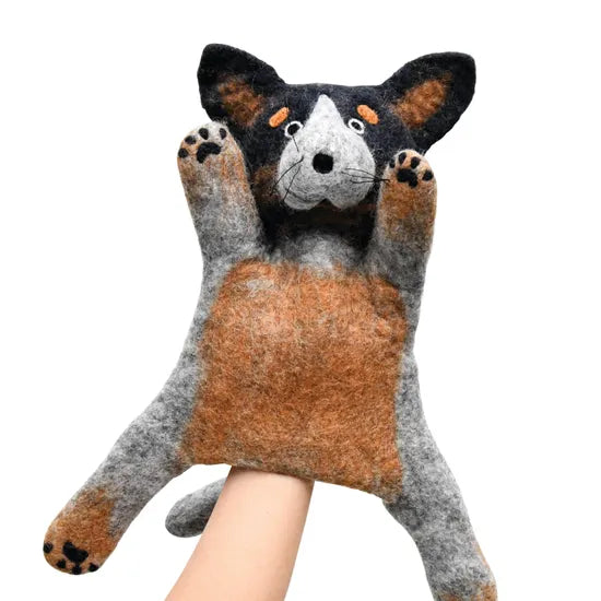 Felt Hand Puppet Australian Cattle Dog - Modern Teaching Aids NZ