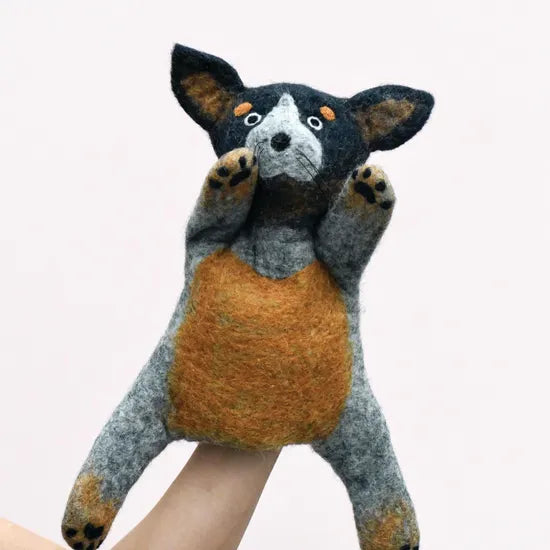 Felt Hand Puppet Australian Cattle Dog - Modern Teaching Aids NZ