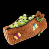 5 Little Speckled Frogs + Log Finger Puppet Set - Modern Teaching Aids NZ