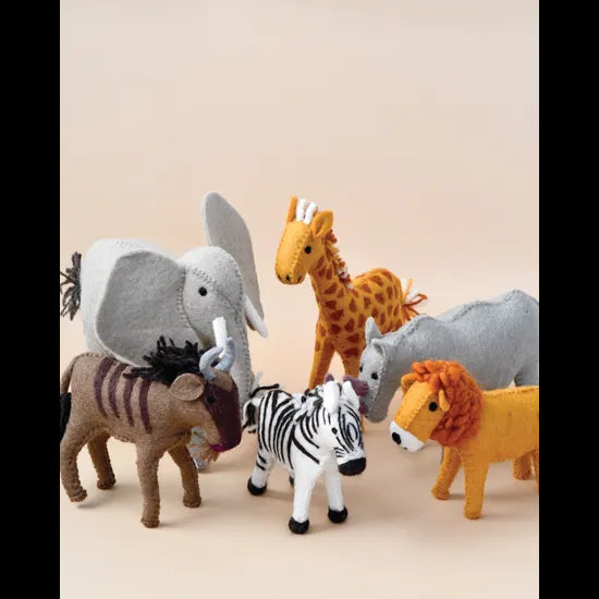 Felt Safari Animals Set of 6 - Modern Teaching Aids NZ