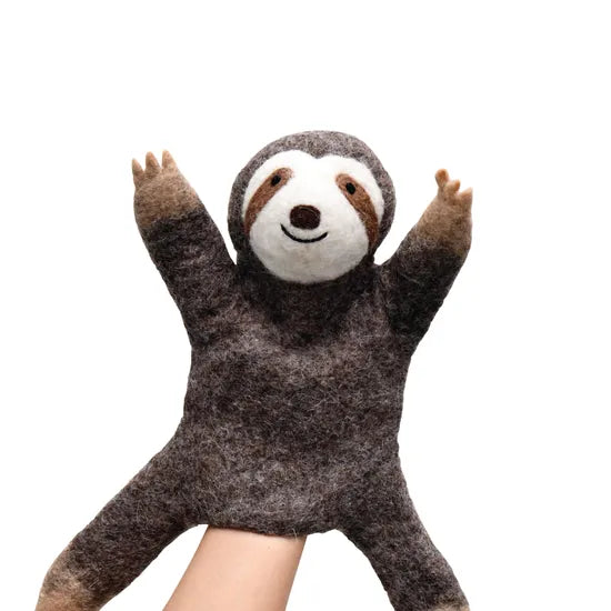 Felt Hand Puppet Sloth - Modern Teaching Aids NZ