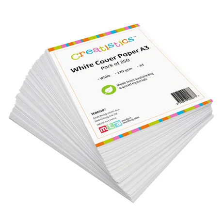 White Cover Paper A3 120gsm - Pack of 250 - Modern Teaching Aids NZ