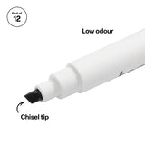 Teachables Whiteboard Markers Chisel Black - Pack of 12 - Modern Teaching Aids NZ
