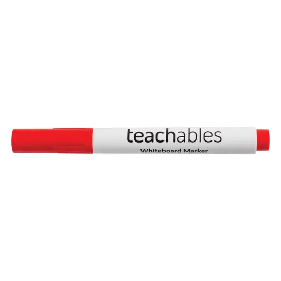 Teachables Whiteboard Markers Bullet Red - Pack of 12 - Modern Teaching Aids NZ