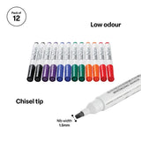 Teachables Whiteboard Markers Chisel Asst - Pack of 12 - Modern Teaching Aids NZ