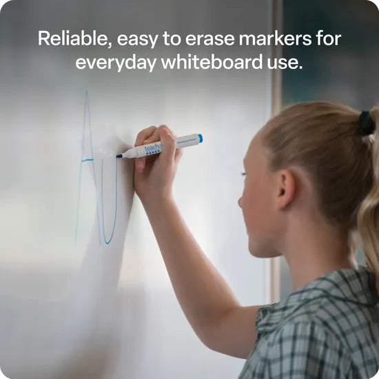 Teachables Whiteboard Markers Chisel Asst - Pack of 12 - Modern Teaching Aids NZ