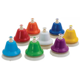 Rainbow Musical Desk Bells - Set of 8 - Modern Teaching Aids NZ
