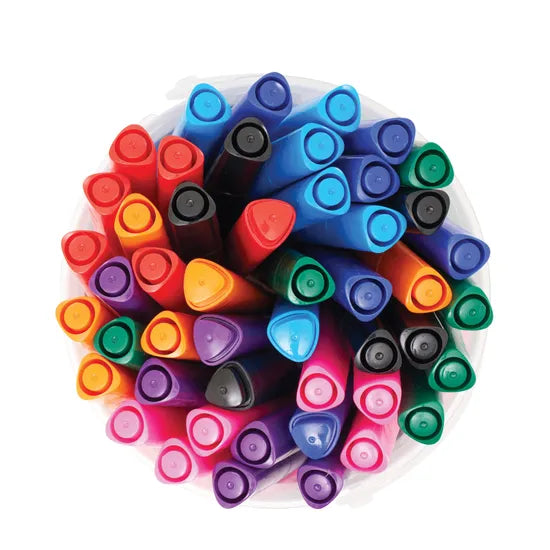Teachables Whiteboard Markers Triangular Assorted  - Pack of 48 - Modern Teaching Aids NZ