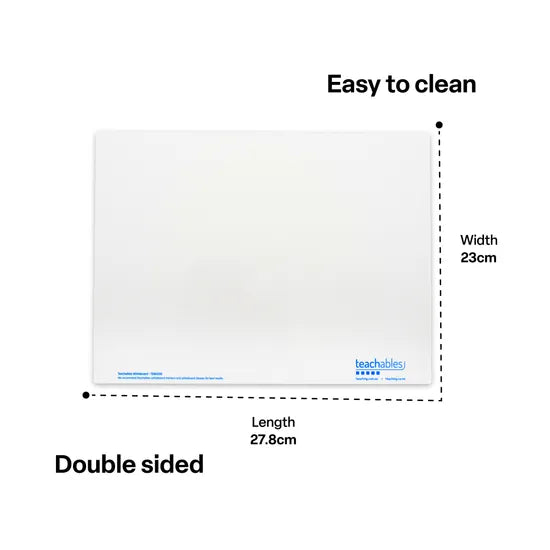 Teachables Blank Mini Whiteboard - Each - Modern Teaching Aids NZ