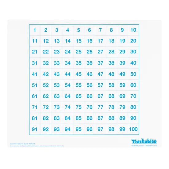 Teachables Mini Whiteboard - Hundred Boards, Double-Sided, Set of 30 - Modern Teaching Aids NZ