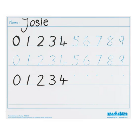 Teachables Mini Whiteboard - Number Tracing, Set of 30 - Modern Teaching Aids NZ