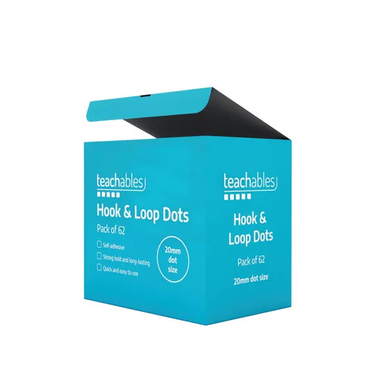 Teachables Hook & Loop Dots - Pack of 62 - Modern Teaching Aids NZ